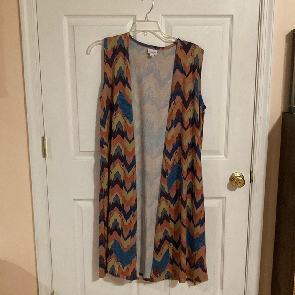 Multi Colored LulaRoe Joy Cardigan Vest